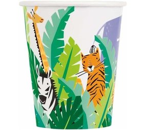 Unique Party Tier-Safari-Becher 250 ml | 8 Stück