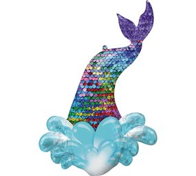 Amscan Zeemeerminstaart SuperShape Ballon 68x99cm | per stuk Amscan Zeemeerminstaart SuperShape Ballon 68x99cm | per stuk