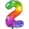 Folat Helium ballon Yummy Gummy regenboog cijfer 2 | 81cm Folat Helium ballon Yummy Gummy regenboog cijfer 2 | 81cm