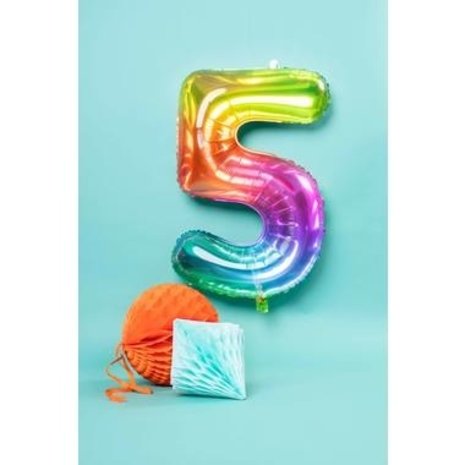 Folat Helium balloon Yummy Gummy rainbow number 5 | 81cm