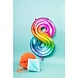Folat Heliumballon „Yummy Gummy“ Regenbogen-Zahl 8 | 81 cm