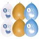 Haza - Witbaard Ballons Miffy pour le 1er anniversaire d'un garçon | 6 pièces
