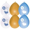 Haza - Witbaard Miffy balloons 1st birthday boy | 6 pieces Haza - Witbaard Miffy balloons 1st birthday boy | 6 pieces