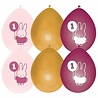 Haza - Witbaard Miffy-Luftballons zum 1. Geburtstag für Mädchen | 6 Stück Haza - Witbaard Miffy-Luftballons zum 1. Geburtstag für Mädchen | 6 Stück