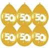 Haza - Witbaard 50th Birthday Balloons Gold Metallic 30cm | 6 pieces Haza - Witbaard 50th Birthday Balloons Gold Metallic 30cm | 6 pieces