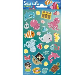 WeFiesta Autocollants Animaux Marins | 27 par feuille