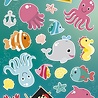 WeFiesta Autocollants Animaux Marins | 27 par feuille WeFiesta Autocollants Animaux Marins | 27 par feuille