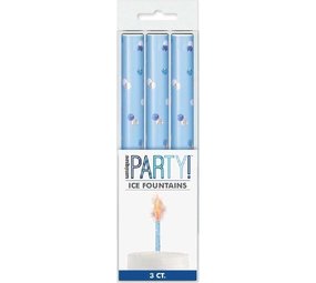 Cake Ice Fountain Blue Glitz | 3 pieces