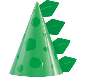 Unique Party Dinosaur Party Hats Blue & Green | 8 pieces