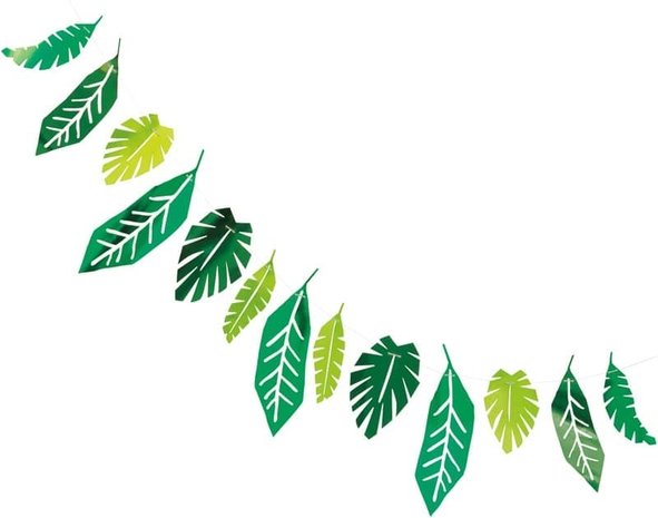 Unique Party Guirlande de feuilles Safari Animaux 213 cm | à l'unité
