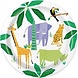 Unique Party Borden Animal Safari 23cm | 8 stuks Unique Party Borden Animal Safari 23cm | 8 stuks