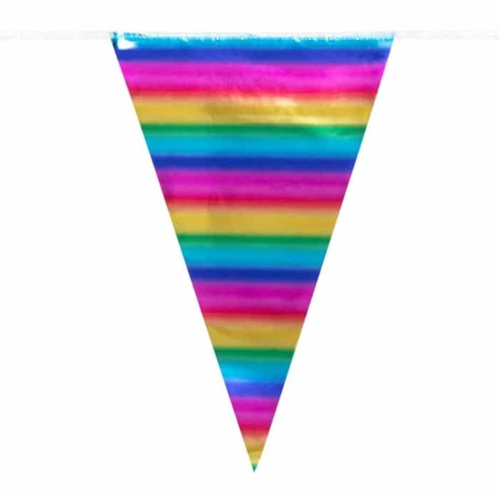Rainbow metallic bunting | 10m Rainbow metallic bunting | 10m