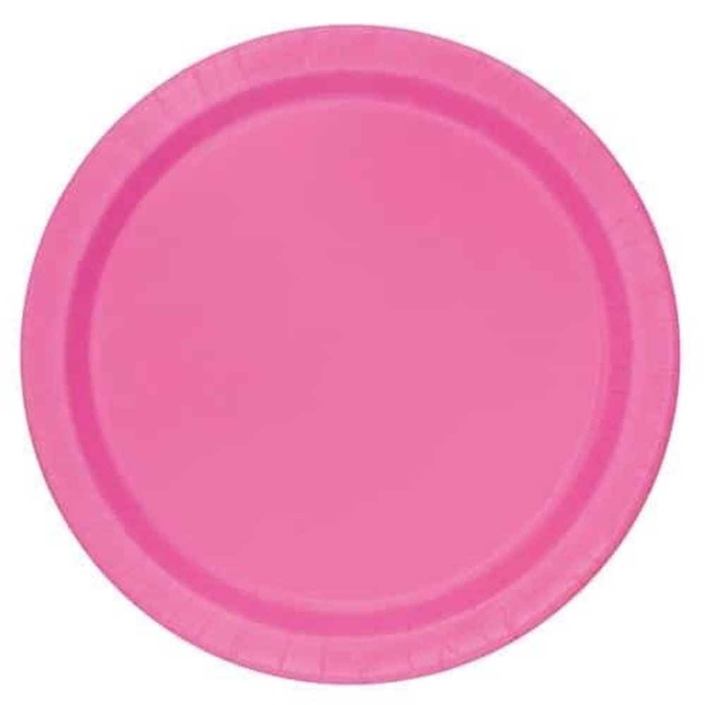 Unique Party Roze Borden 18cm | 8 stuks Unique Party Roze Borden 18cm | 8 stuks