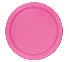 Unique Party Roze Borden 18cm | 8 stuks Unique Party Roze Borden 18cm | 8 stuks