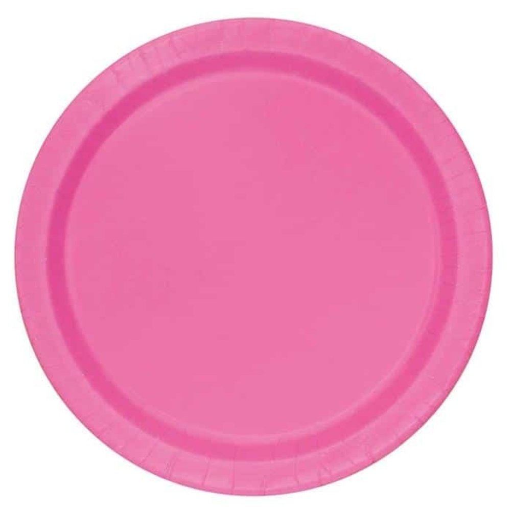 Unique Party Roze Borden 23cm | 8 stuks Unique Party Roze Borden 23cm | 8 stuks
