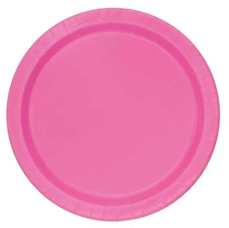 Unique Party Assiettes roses 23 cm | 8 pièces