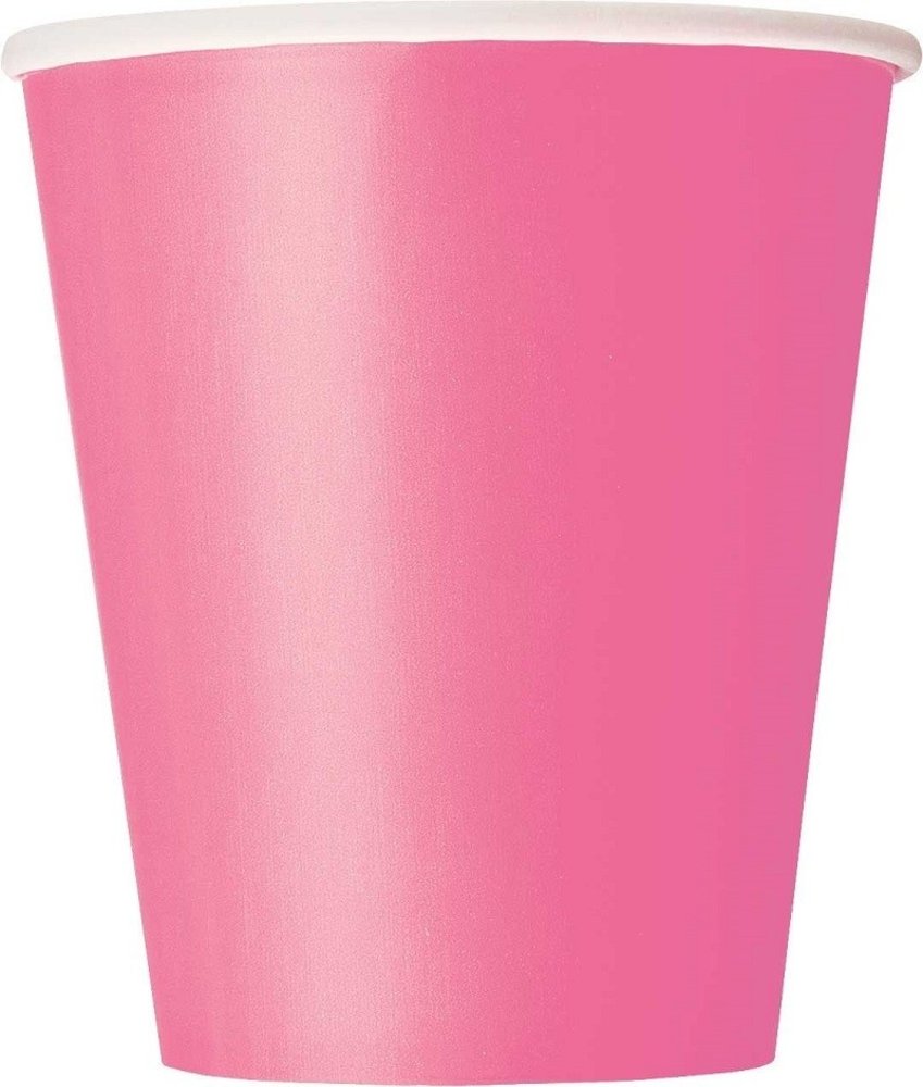 Unique Party Hot Pink Cups 270ml | 8 pieces