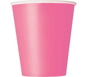 Unique Party Gobelets rose vif 270 ml | Lot de 8