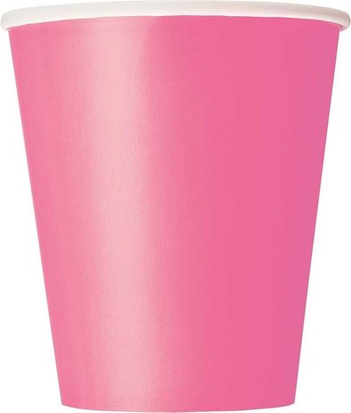 Unique Party Gobelets rose vif 270 ml | Lot de 8
