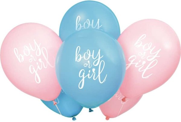 Unique Party Gender Reveal "Balloons" Ballonnen 30cm | 8 stuks Unique Party Gender Reveal "Balloons" Ballonnen 30cm | 8 stuks