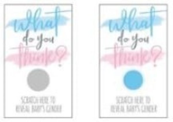 Cartes à gratter pour révélation du sexe (garçon) | 10 pièces
