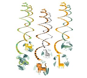 Amscan Get Wild Hangdecoratie Swirls | 6 stuks Amscan Get Wild Hangdecoratie Swirls | 6 stuks