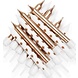 Gold Metallic Cake Candles with Stars | 12 pieces