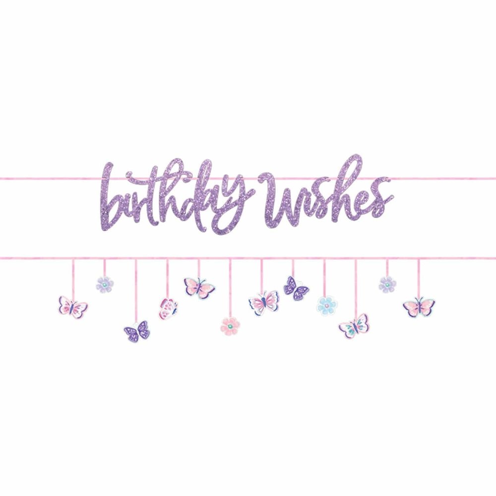 Letter garland Butterflies 365cm | 2-piece Letter garland Butterflies 365cm | 2-piece