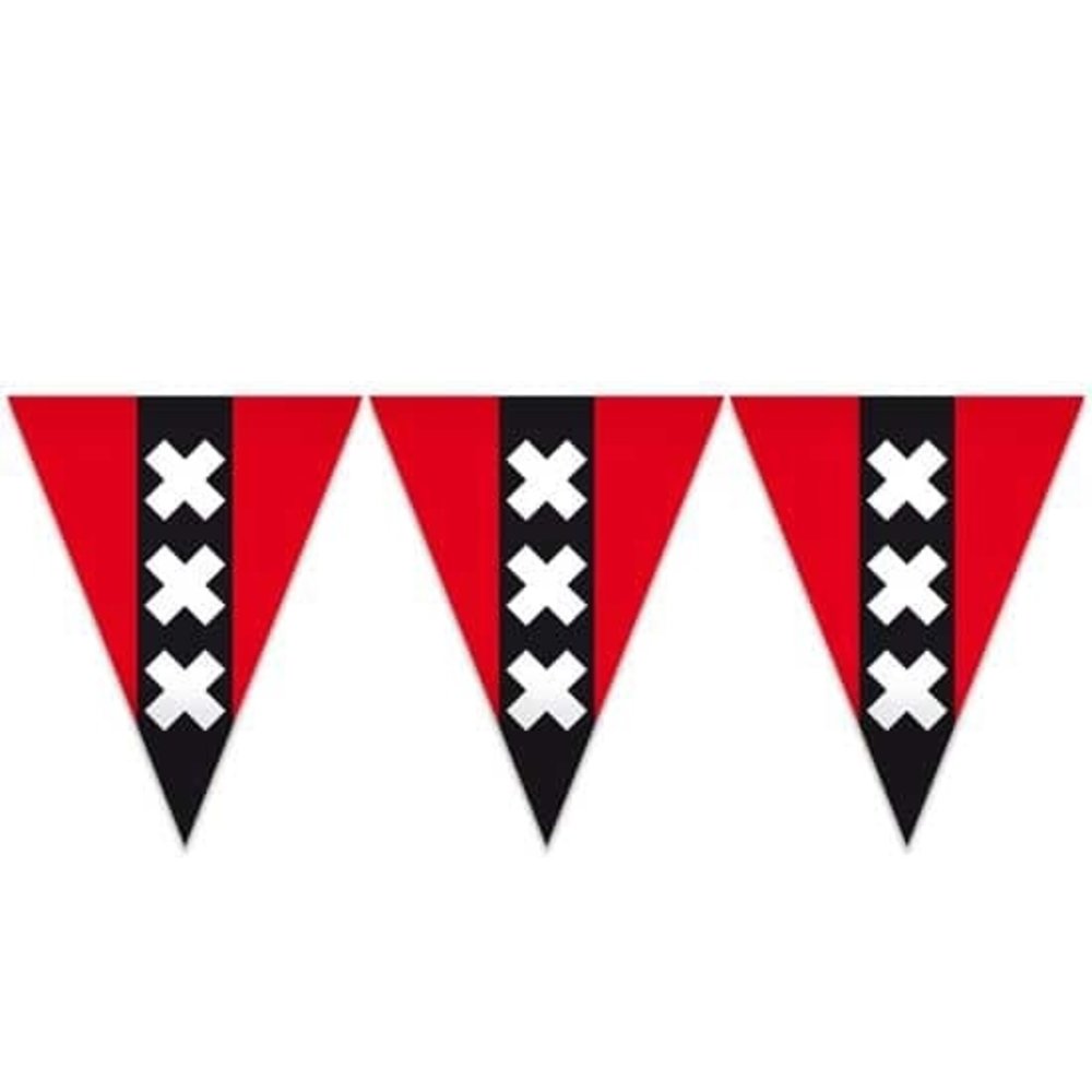 WeFiesta Guirlande de drapeaux Amsterdam | 10 m