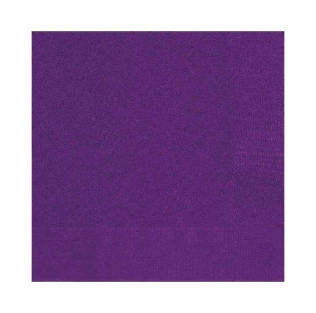 Unique Party Serviettes violettes 25x25cm | 20 pièces