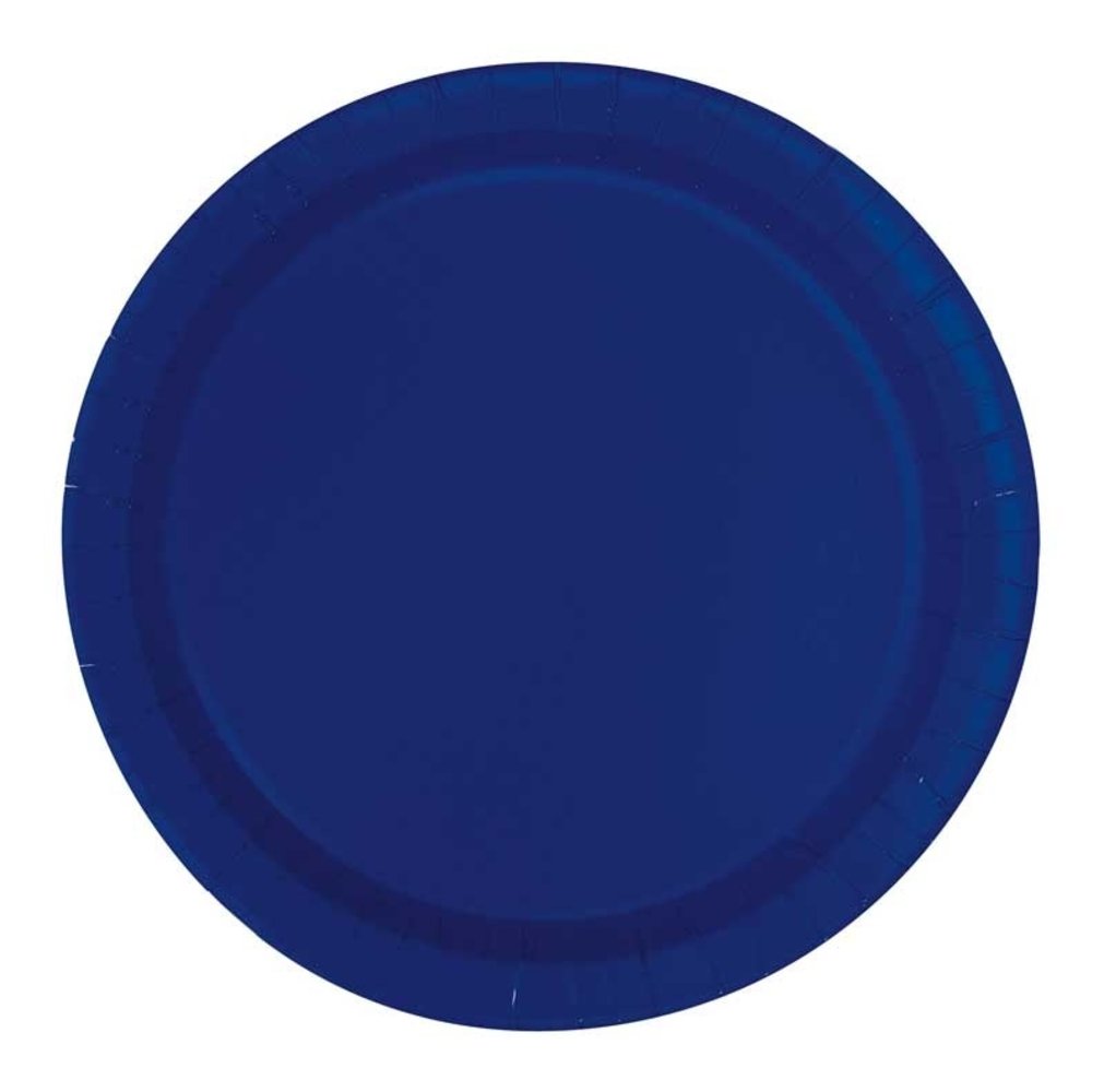 Unique Party Assiettes bleu foncé 23 cm | 16 pièces