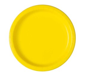 Unique Party Yellow Plates 18cm | 8 pieces