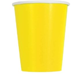 Unique Party Gele Bekers 270ml | 14 stuks Unique Party Gele Bekers 270ml | 14 stuks