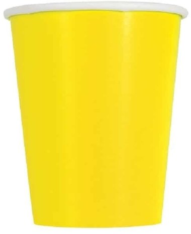 Unique Party Yellow Cups 270ml | 14 pieces