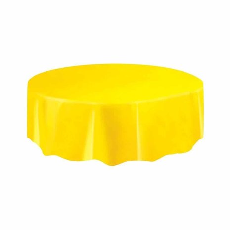 Unique Party Geel Tafelkleed Rond 213cm | per stuk Unique Party Geel Tafelkleed Rond 213cm | per stuk