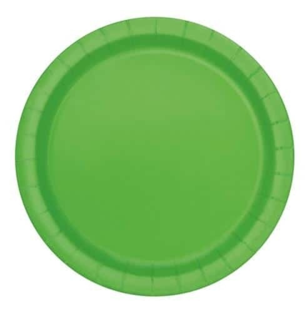 Unique Party Borden Lime Groen 18cm | 8 stuks Unique Party Borden Lime Groen 18cm | 8 stuks