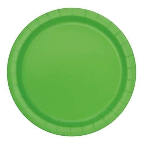 Unique Party Borden Lime Groen 18cm | 8 stuks Unique Party Borden Lime Groen 18cm | 8 stuks
