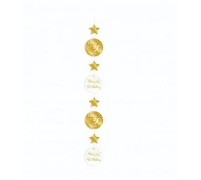 Paper Dreams Hanging decoration Cheers to 30 years white/gold | per piece