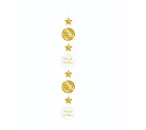 Paper Dreams Hangdecoratie Cheers to 50 years wit/goud | per stuk Paper Dreams Hangdecoratie Cheers to 50 years wit/goud | per stuk