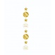 Paper Dreams Hanging decoration Cheers to 65 years white/gold | per piece
