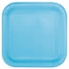 Unique Party Assiettes carrées bleu clair 23x23cm | 14 pièces