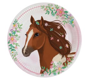 Amscan Assiettes à motifs de chevaux, 23 cm | 8 pièces