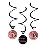 Paper Dreams Swirls Cheers to 16 years rose gold/black | per 3 pieces Paper Dreams Swirls Cheers to 16 years rose gold/black | per 3 pieces