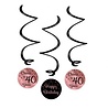 Paper Dreams Swirls Cheers to 40 years rose gold/black | per 3 pieces Paper Dreams Swirls Cheers to 40 years rose gold/black | per 3 pieces