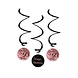 Swirls Cheers to 50 years rose goud/zwart | per 3 stuks Swirls Cheers to 50 years rose goud/zwart | per 3 stuks