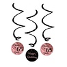 Paper Dreams Swirls Cheers to 65 years rose gold/black | per 3 pieces Paper Dreams Swirls Cheers to 65 years rose gold/black | per 3 pieces