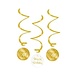 Paper Dreams Swirls Cheers to 40 years white/gold | per 3 pieces