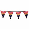 Boland Flaggengirlande Hurra bestanden Neon | 6 mtr. Boland Flaggengirlande Hurra bestanden Neon | 6 mtr.