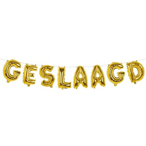Folienballongirlande „Hurra, Goldmedaille gewonnen!“ | 4 Meter