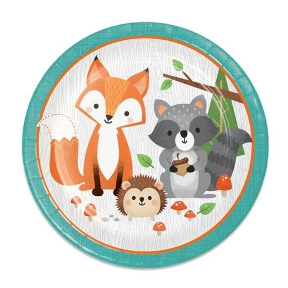 Creative Converting Woodland Forest Animals Plates 23cm | 8 pieces